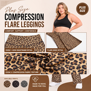 Leggings Estampados Personalizados OEM de Tallas Grandes para Mujer, Pantalones de Yoga con Corte Acampanado, Cintura Alta, Pantalones de Compresión para Gimnasio y Entrenamiento - Product Image 6
