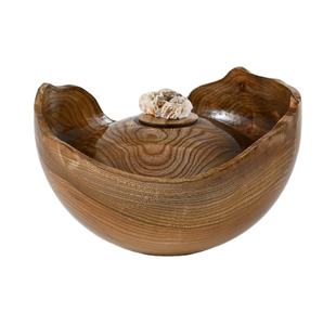 Large Handmade Wooden Cremation <b>Urn</b> Made of Dutch Elm with Quartz for human <b>ashes</b> adult male female large <b>ashes</b> <b>urns</b> - Product Image 1