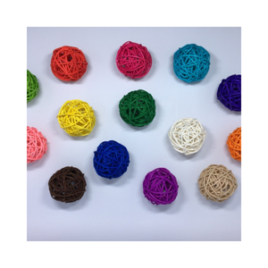เครื่องประดับลูกบอลหวายธรรมชาติสำหรับตกแต่งต้นคริสต์มาส ทำด้วยมือ - Product Image 1