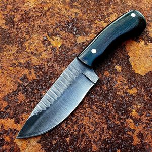 Cuchillo de caza de hoja fija, cuchillo utilitario de punta caída, cuchillo de exterior de espiga completa, cuchillo utilitario artesanal al por mayor, cuchillo compacto de hoja fija - Product Image 3