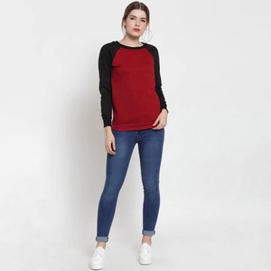 <b>Women</b> Streetwear Sweatshirts Oversized Hoodie Custom Print OEM Wholesale Bulk Winter Collection <b>Women</b> <b>Red</b> Black Raglan Sleeve - Product Image 1