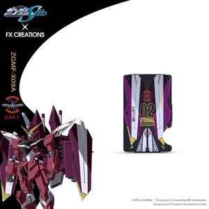 Tersedia stok kualitas terbaik pemegang kartu Aluminium Logam Dompet Gundam Seed Justice Anime Action figure kartun untuk pria