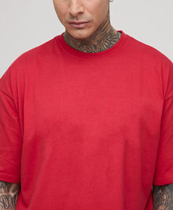 Conjunto de Camiseta y Pantalones Cortos Rojos de Dos Piezas, Material de Algodón, Ropa Casual de Calle, Conjuntos de Punto para Hombre - Product Image 4