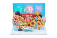 Carte de vœux personnalisée Feu d'artifice 3D Pop up Cartes-cadeaux d'anniversaire Lumière et musique Joyeux anniversaire Enregistrement vocal