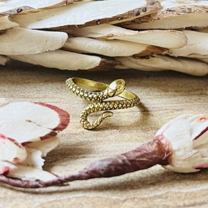Nouvelle Arrivée Bague Serpent Bohème en Laiton pour Femme, Finition Laiton Antique, Bijou Serpent Punk Tendance, Vente en Gros/OEM/ODM - Product Image 5