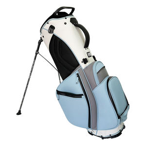 Wholesale Customized Lightweight Foldable PU Leather Golf Stand Bag Multi-Color <b>Splicing</b> & Embroidered Logo - Product Image 2