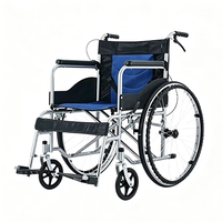 Fauteuil roulant manuel pliable léger haute résistance avec certification CE ISO, conception durable, garantie 1 an pour usage médical