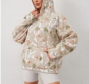 Sweat à capuche camouflage personnalisé pour homme, en polaire d'hiver, coupe oversize, 100% coton, polaire d'extérieur, vêtement d'extérieur chaud, tactique, style désert - Product Image 5