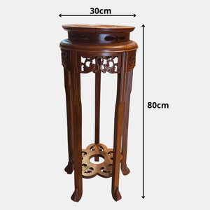 Handcrafted Solid Rosewood Traditional Modern Round Bar <b>Stool</b> 80cm - Product Image 6