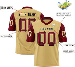 Maillot de football américain pour hommes en gros, uniforme léger 165 GSM 100 % polyester pour adultes, pour matchs et entraînements, coupe courte - Product Image 5