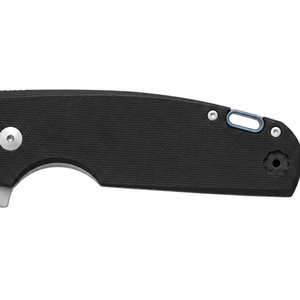 Black Textured Grip Folding Pocket Knives with Broad Satin Finish Blade Thumb Opening Slot and Ergonomic Handle for Everyday Use - Product Image 3