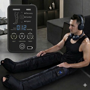 Botas de Masaje de Compresión de Aire de 5 Cámaras para Pies y Piernas, con Vibración y Calor para la Circulación Sanguínea y Alivio Muscular, Fabricante OEM - Product Image 1