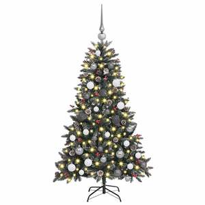 Árbol de Navidad Artificial de 150 LED, 59.06 Pulgadas, Verde, con Luces Navideñas Festivas - Product Image 3