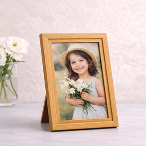 Cadre en bois massif pour bouquets de fleurs modernes avec pampilles - Product Image 1