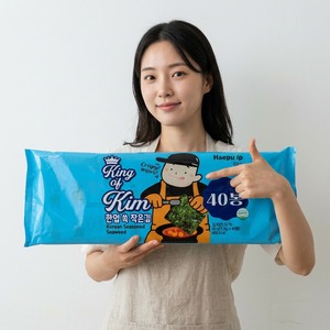 Nori Gim, Comida Coreana, King of Kim, Alga Nori Coreana Tostada y Sazonada, 40 Piezas, Bolsa de Snacks Secos, Variedad de Snacks para Llevar, Alimentación Saludable - Product Image 1