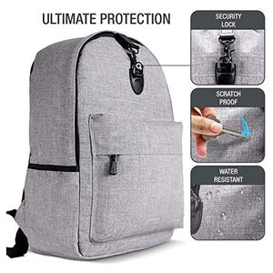 Sac à dos noir pour l'école, sac de lycée pour filles, sac à dos décontracté pour adolescents, sac à dos de voyage pour ordinateur portable pour hommes - Product Image 3