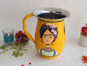 Juego de jarra con vasos para beber agua, juego de utensilios de cocina con jarra moderna impresa a mano, nuevo diseño - Product Image 6