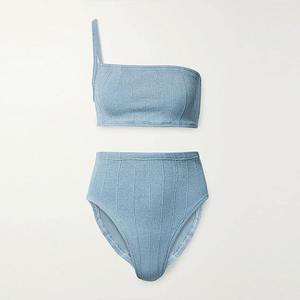 ชุดบิกินี่เอวสูงแบบ 2 ชิ้น ดีไซน์เรียบง่าย รับทำโลโก้ตามสั่ง ผู้ผลิต OEM ขายส่ง พิมพ์ลายดิจิทัล กันน้ำ แห้งเร็ว มีเชือกผูก - Product Image 5