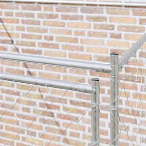 Jaula para Perros de Acero Galvanizado Plateado de 78.74 x 78.74 x 78.74 Pulgadas para Mascotas, Recinto para Mascotas de Alta Durabilidad - Product Image 3