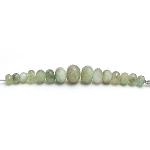 Perles vertes en forme de rondelle à facettes en émeraude russe naturelle 7x7mm-14x14mm brin de pierres précieuses de 4 pouces pour la fabrication de bijoux - Product Image 3