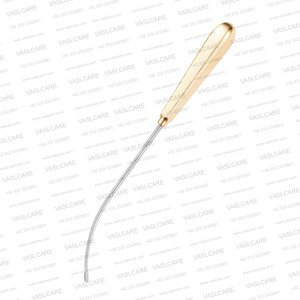 Dissecteur orbital à extrémité incurvée de 9-1/4 pouces pour lifting frontal et sourcils, instrument de chirurgie plastique par Vaslcare - Product Image 3