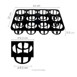 Bandeja de Plástico de Alta Calidad para Plántulas de Orquídeas con 12 Orificios |   Contenedor de Germinación Ligero, Ecológico y Duradero, Hecho en Indonesia - Product Image 1