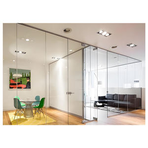 <span class=keywords><strong>Bureau</strong></span> vitré simple clair divisant la <span class=keywords><strong>cloison</strong></span> de <span class=keywords><strong>séparation</strong></span> en verre sans cadre en verre de mur intérieur pour le <span class=keywords><strong>bureau</strong></span> commercial - Product Image 1