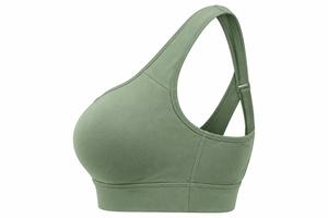 Sujetador deportivo para mujer con tirantes anchos cruzados en la espalda, almohadillas extraíbles, elástico, sin aros, de secado rápido, soporte medio, de Spandex/Nylon - Product Image 5