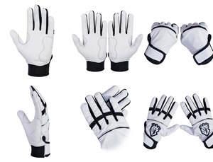 Leather Baseball Batting Gloves Breathable <b>Hook</b> and Loop Closure Custom Logo Sports Grip for Training - Product Image 6