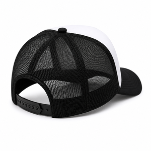 หมวกแก๊ปตาข่ายสีขาวดำ 6 แผง ปรับขนาดได้ แบบ Snapback สำหรับทุกเพศ สวมใส่สบายๆ สไตล์เบสบอล เหมาะสำหรับทุกฤดู สำหรับผู้ใหญ่ - Product Image 6