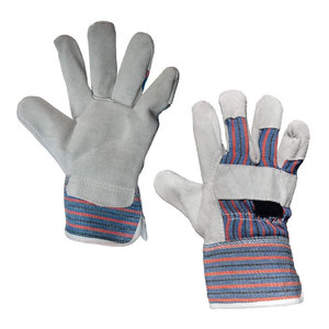 Guantes de Trabajo de Cuero Genuino para Hombre, Antideslizantes, Transpirables, Sin Látex, Sin Polvo, Color Sólido - Product Image 1
