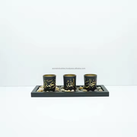 Porte-bougies et lanternes décoratifs en métal avec texte personnalisé pour la décoration de la maison au Ramadan, l'Aïd, Noël et Pâques - Faits à la main