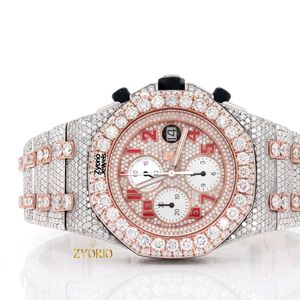 Hip Hop Watch Diamond Export Quality Silver Moissanite Brilliant Cut VS1 <b>Automatic</b> Mechanical Iced Watch 20mm 41mm Stainless - Product Image 2