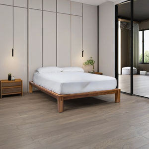 Base de Cama King Moderna de Madera Maciza, Hecha a Mano, Eléctrica, Extensible, Duradera, con Plataforma Plegable y Tapizada - Product Image 3