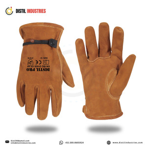 Genuine Cowhide Leather <b>Driver</b> <b>Gloves</b> for Heavy-Duty Work for Driving Safety <b>Gloves</b> for <b>Drivers</b> and Industries - Product Image 2