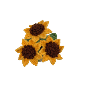 Decoración de Girasol Tejida a Crochet, Planta en Maceta, Adorno Temático de Punto, Muñeco Amigurumi de Girasol, Regalo de Vietnam - Product Image 3