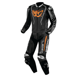 Combinaison de moto en cuir de vachette à manches longues unisexe BeriK, noire, respirante, avec protection CE, été/hiver, toutes saisons - Product Image 1