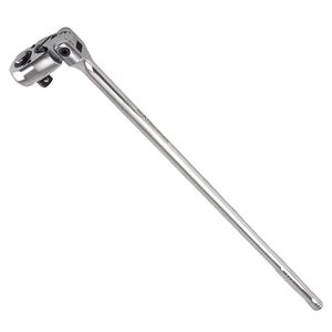 Manico a cricchetto flessibile extra lungo da 1/2 pollice, 24 pollici, 72 denti, reversibile, cromato, per chiavi a bussola metriche, supporto OEM - Product Image 5