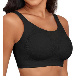 Solid Trader Brassière de sport respirante et de soutien, confort maximal, sans coutures, bretelles larges, pour la gym et la course, style crop top - Product Image 6