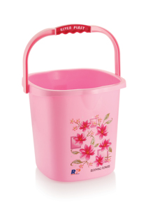 Plastic <b>Bucket</b> 20L Durable Blooming Flowers Design <b>Mop</b> <b>Bucket</b> Simple Style In Stock - Product Image 2