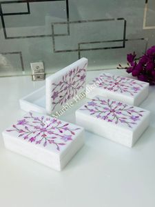 Indian Manufacturer and Wholesaler of Marble Mother of Pearl Green Inlay Gift <b>Boxes</b> Decorative Jewelry Box for Home Decoration - Product Image 6