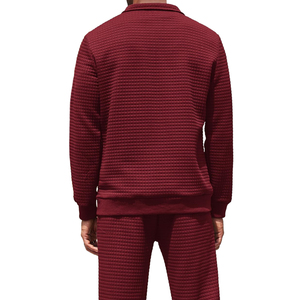 Man Half <b>Zip</b> Sweatshirt Suits Set Manufacturers Custom Men Quarter <b>Zip</b> Waffle Polo Knit Sport Hoodie Tracksuit and Jogger Sets - Product Image 2