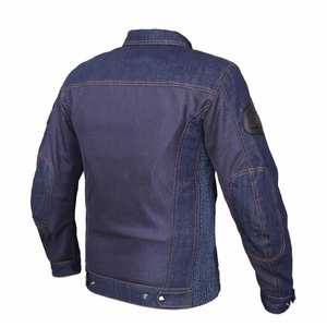 Veste en jean pour homme, style workwear, col rabattu, fermeture éclair, matière en coton respirante, vêtement d'automne - Product Image 5