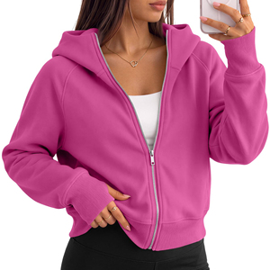 Sweat à capuche zippé personnalisé pour hommes et femmes, en polaire brossée chaude, entièrement zippé, décontracté, pour l'hiver, vente en gros, fabricant pour femmes - Product Image 1
