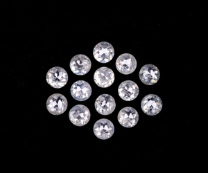 Diamants naturels ronds taille rose de 2,3 à 3,0 mm, couleur blanc laiteux, excellente taille, diamant taille rose rond pour bijoux personnalisés - Product Image 5