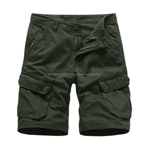 Venta caliente de los hombres de la calle de estilo Cargo Shorts con bolsillos de utilidad de ajuste suelto y patrón sólido de etiqueta privada - Product Image 4