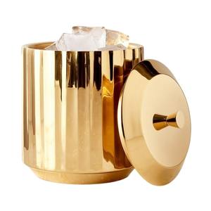 Elegante Cubitera de Acero Inoxidable Dorado Martillado con Tapa, Cubitera Aislada de Doble Pared para Vino, Ideal para Bares y Fiestas - Product Image 3