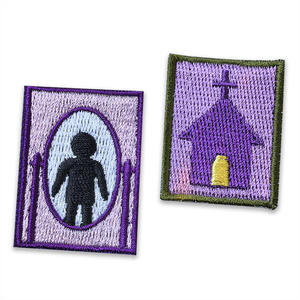 Écussons en feutre non tissé entièrement brodés, écologiques, thermocollants, personnalisables avec logo, pour vêtements et chaussures, vente en gros - Product Image 4