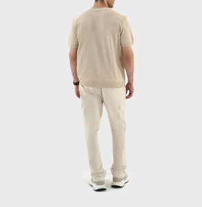 Wholesale T-<b>Shirt</b> Beige Knit Short Sleeve <b>Shirt</b> Timeless Casual Fashion Crew Neck Textured Knit Men T-<b>Shirt</b> - Product Image 2