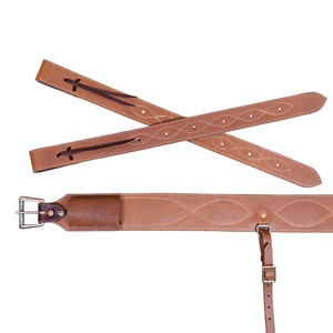 Sangle de selle en cuir d'Argentine occidentale avec boucles à roulettes - Product Image 3